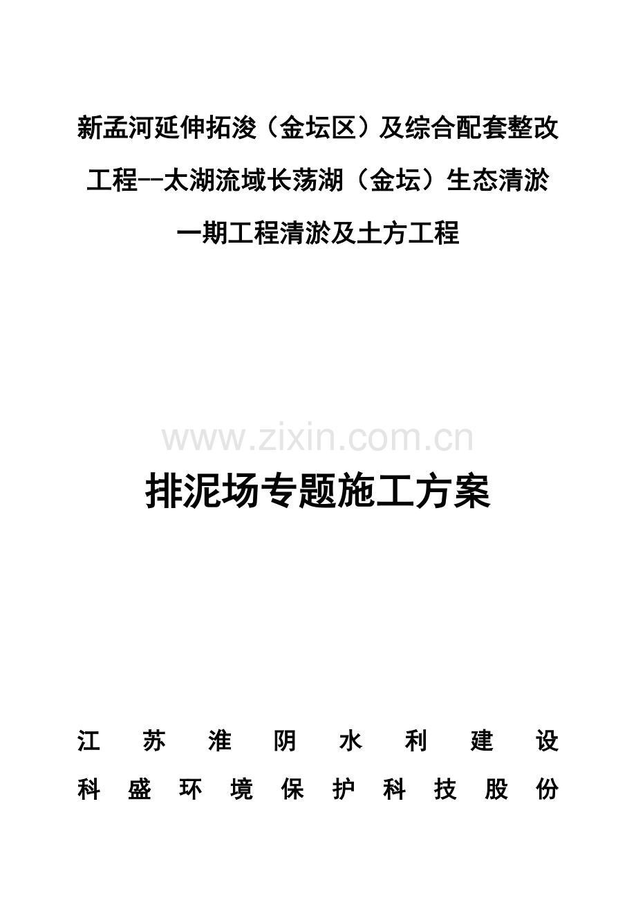 排泥场专项综合标准施工专业方案.docx_第1页