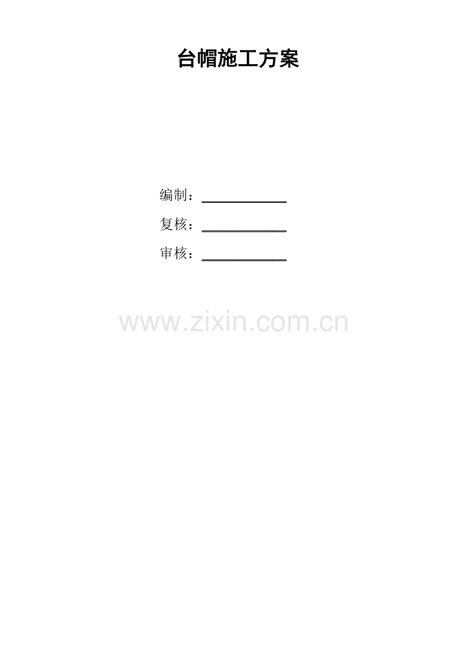 台帽综合标准施工专业方案.doc_第1页