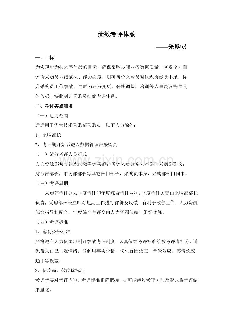华为绩效综合考核综合体系.docx_第1页
