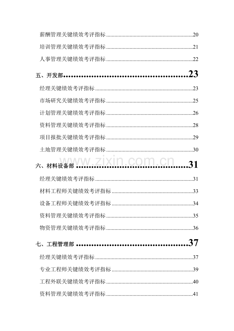 新编新版房地产企业绩效考核指标库模板.doc_第2页