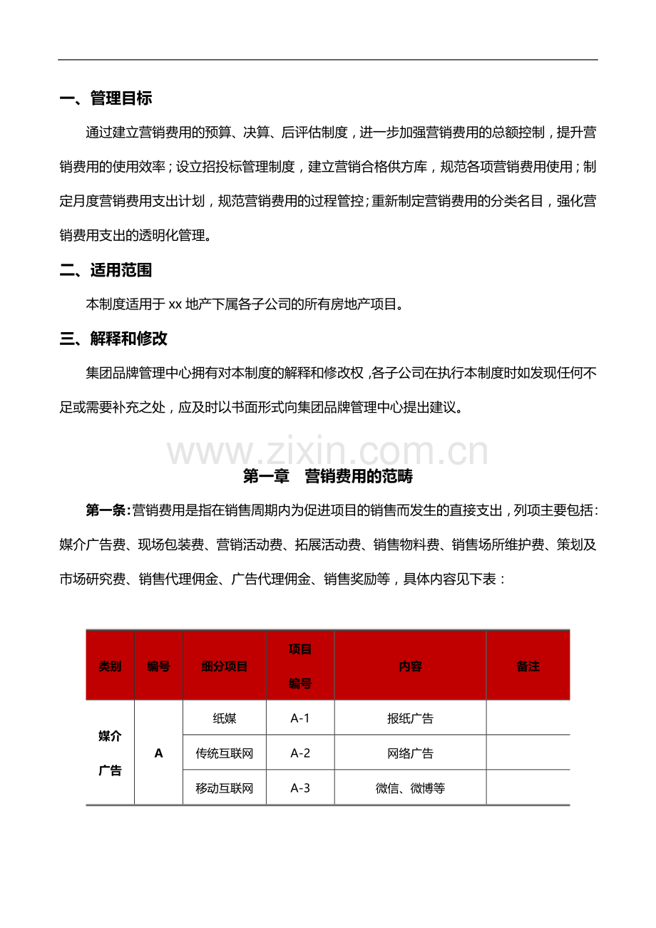 房地产公司地产营销费用管理规范(修改)模版.doc_第2页