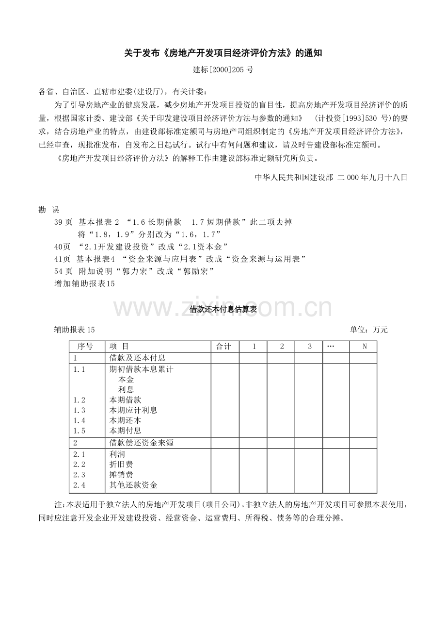 房地产开发项目经济评价方法-建标[2000]205号.pdf_第2页