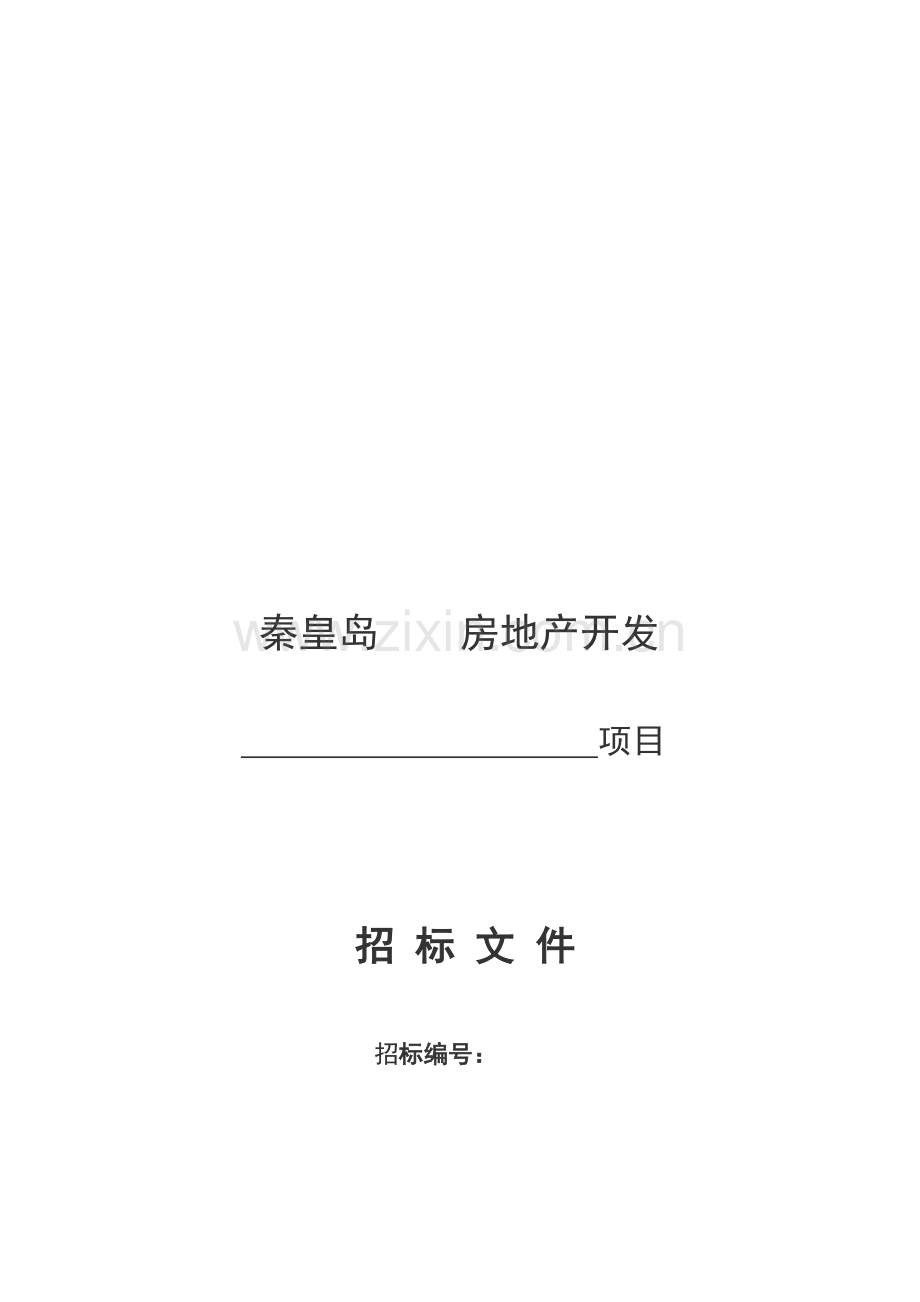 房地产开发公司项目招标文件模板.doc_第1页