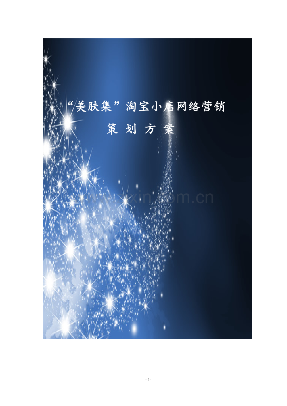 美肤集网络品牌营销策划案学士学位论文.doc_第1页