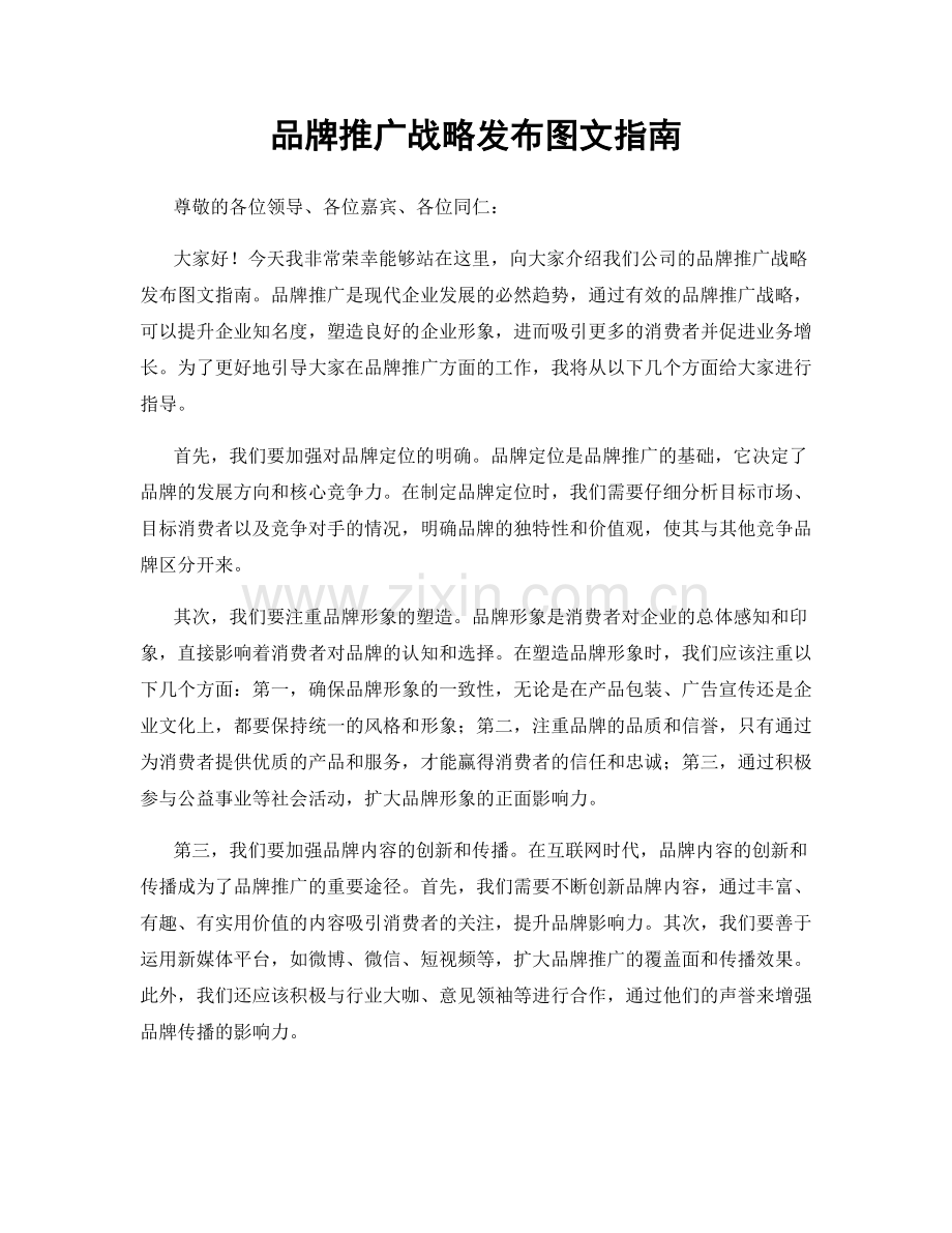 品牌推广战略发布图文指南.docx_第1页