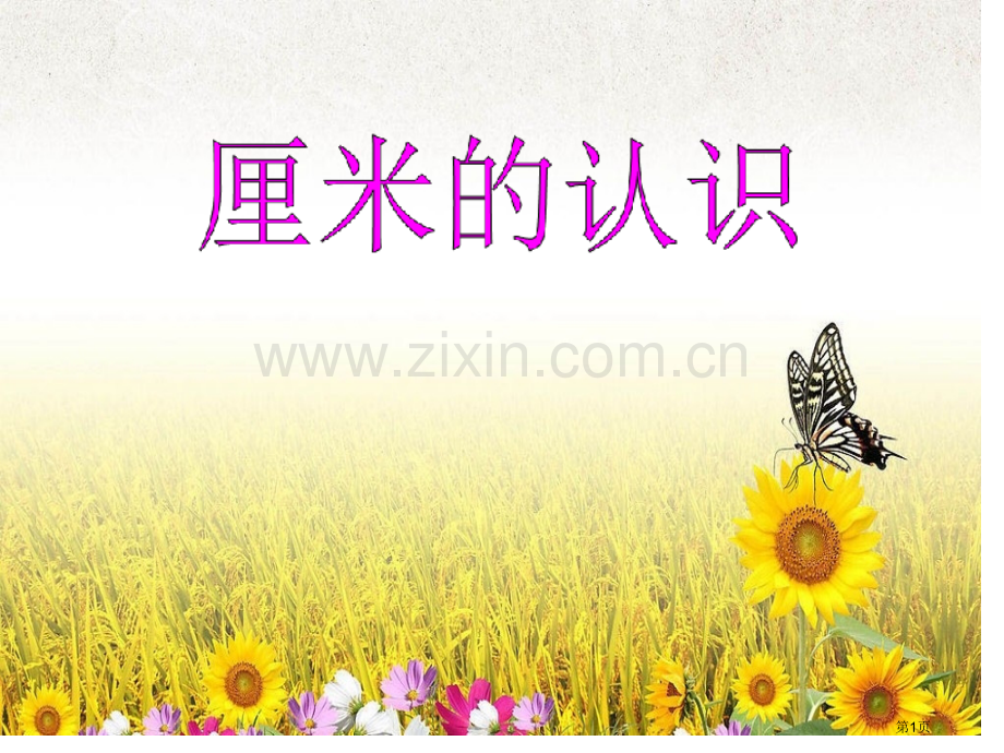 厘米的认识教学市公开课一等奖百校联赛获奖课件.pptx_第1页