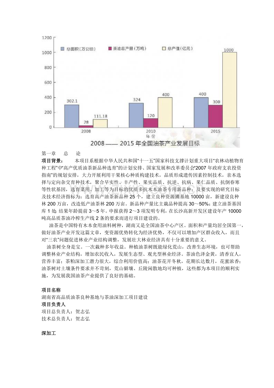湖南省良种油茶产业化示范工程项目申请建设可研报告.doc_第2页