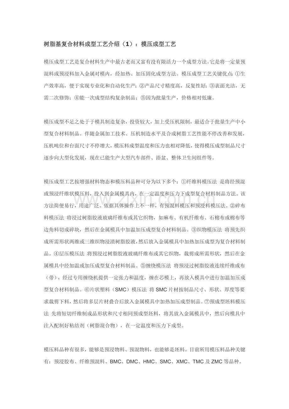 复合材料成型工艺模板.doc_第1页