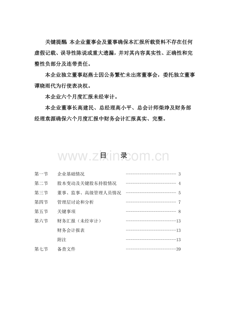 传媒股份有限公司半年度报告模板.doc_第2页