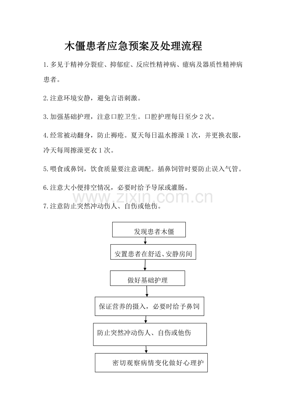 木僵的应急预案及处理流程模版.doc_第1页