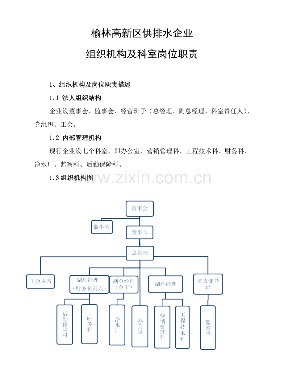供水公司组织机构及配置.doc_第1页