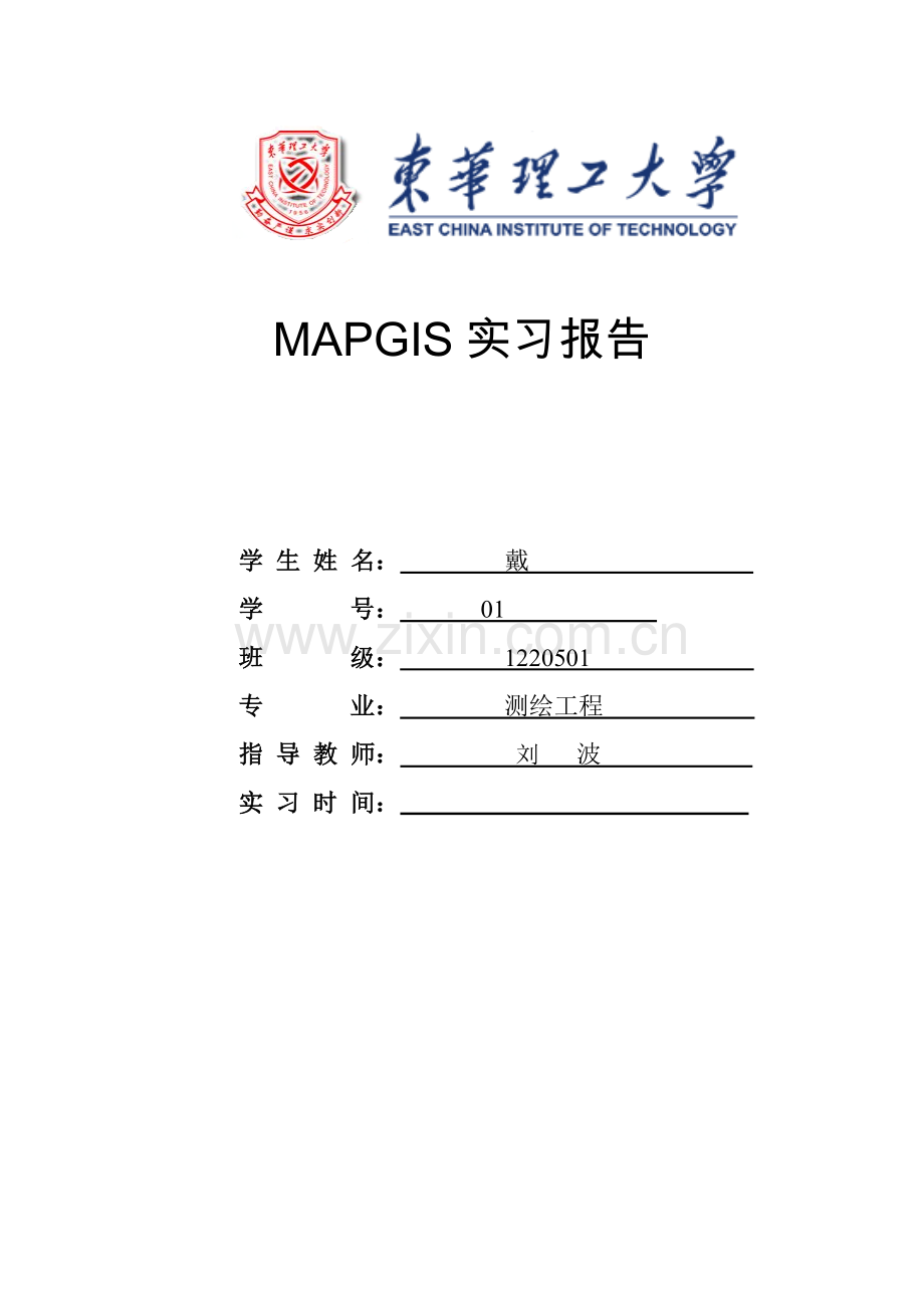 mapgis实训总结报告专业资料.doc_第1页
