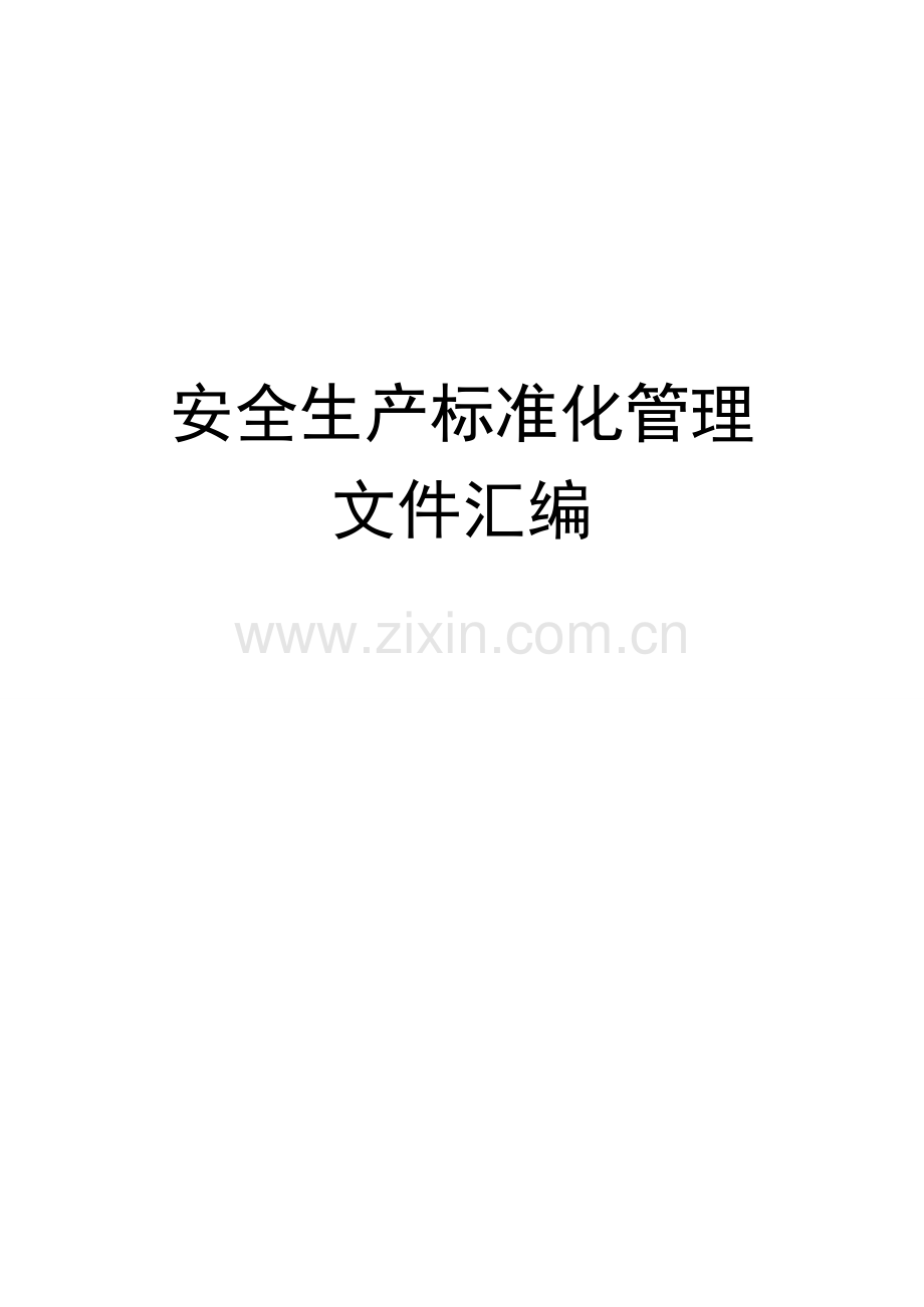 安全生产标准化管理文件汇编模板.doc_第1页