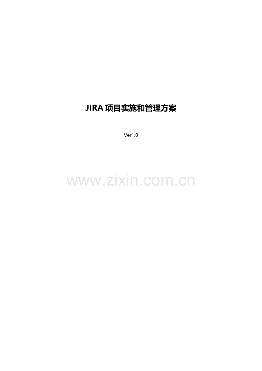 JIRA综合项目执行与管理专项方案.docx_第1页