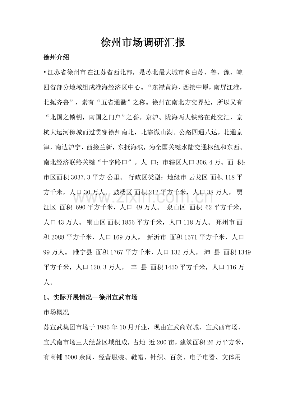 徐州市场调研研究报告.doc_第1页