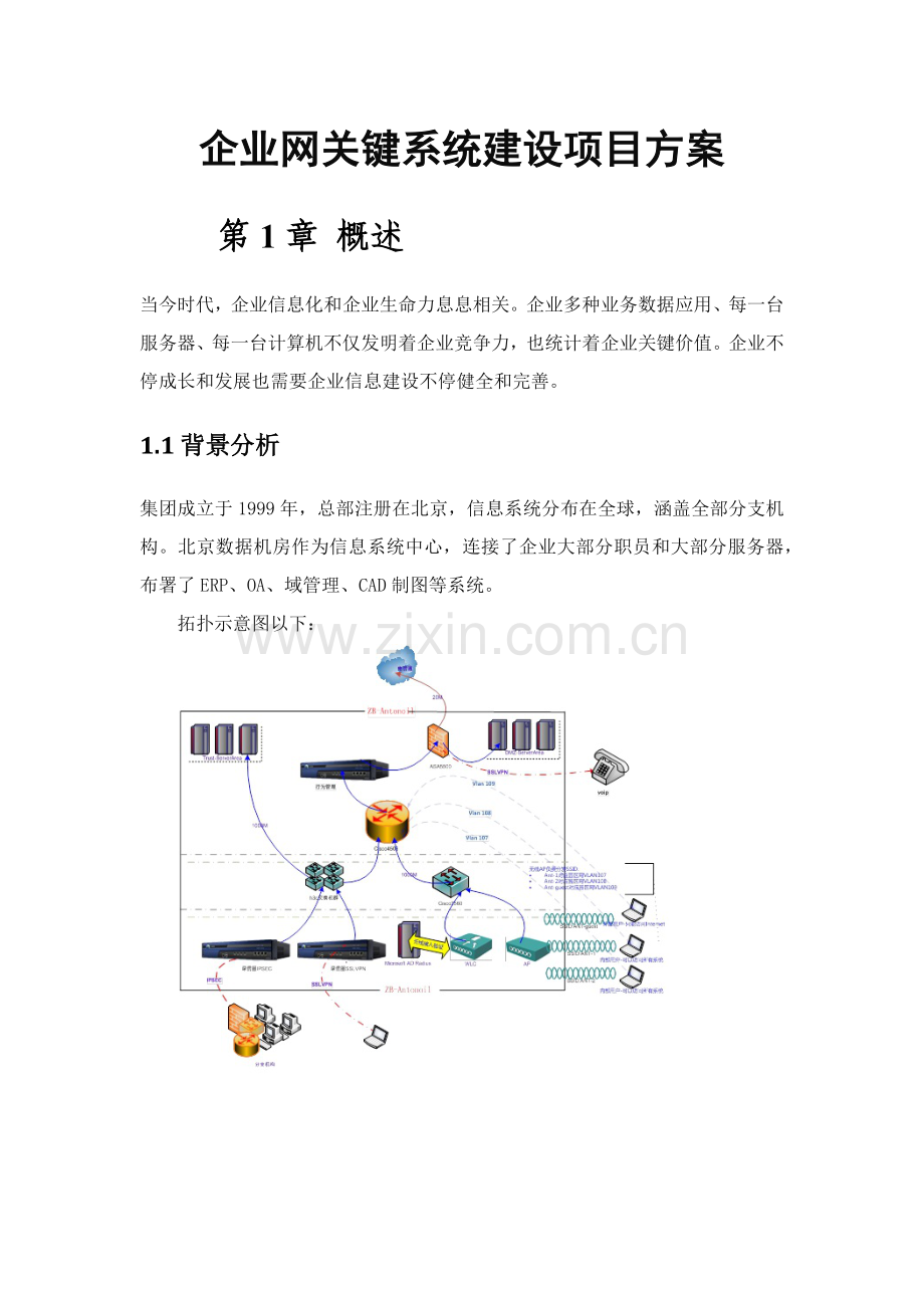 企业网核心系统建设优质项目专业方案.docx_第1页