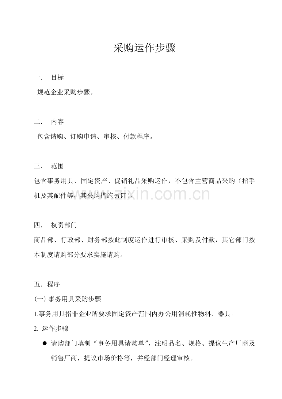 企业采购运作流程图模板.doc_第1页