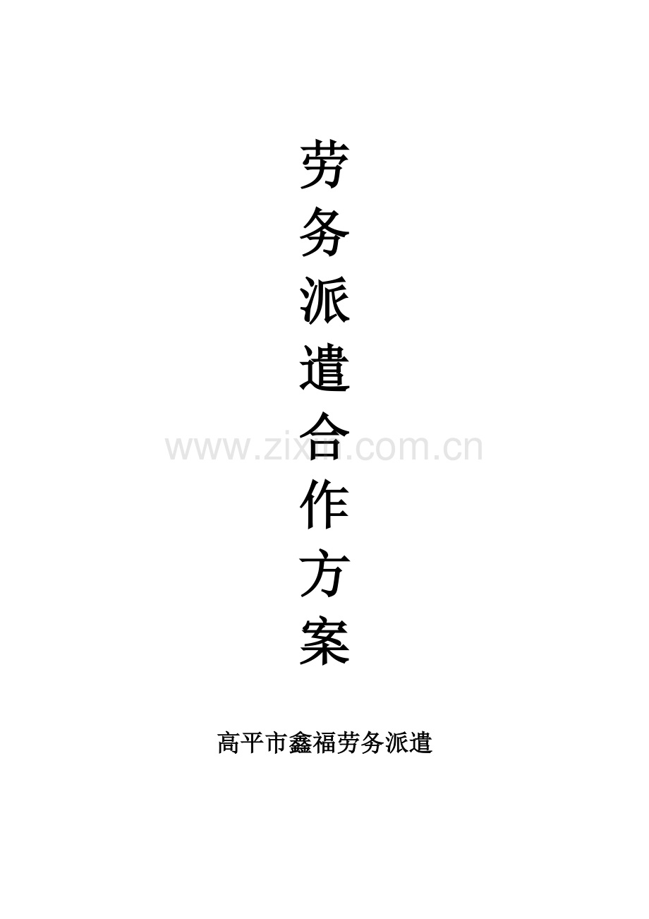 劳务派遣合作专业方案.doc_第1页