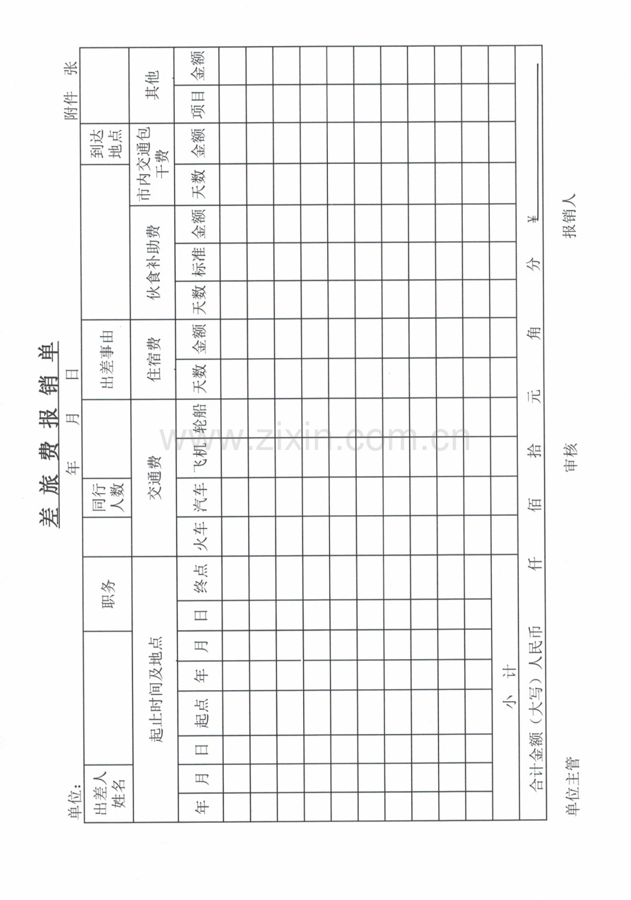 A4版差旅费报销单(手工单).pdf_第1页
