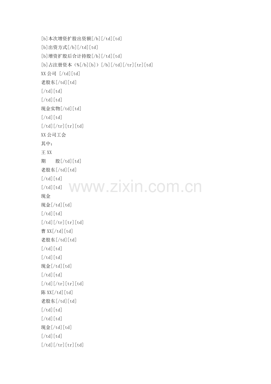xxx有限公司增资扩股方案模版.doc_第2页