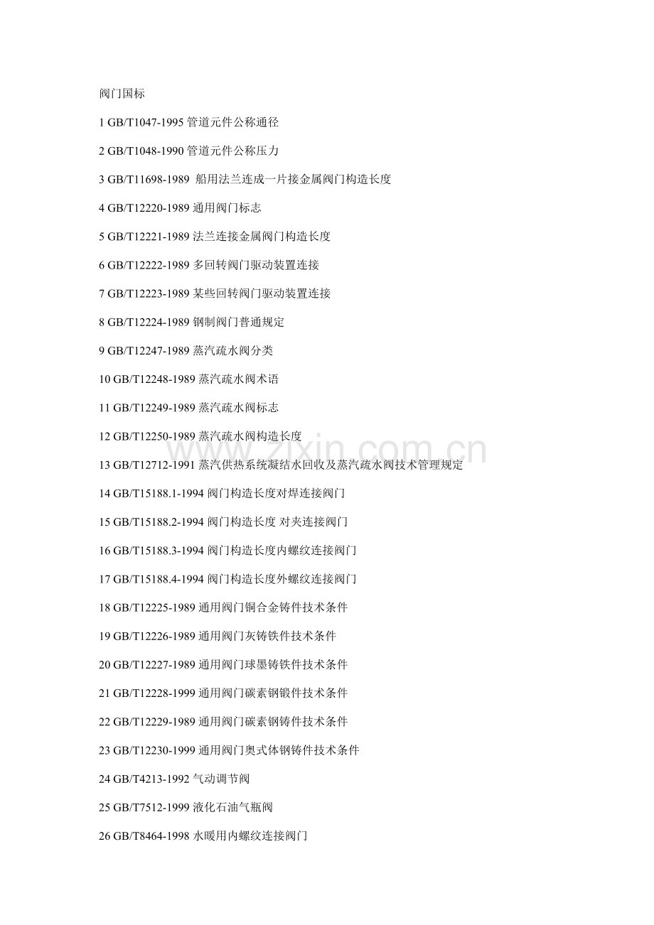 阀门国标和阀门统一标准.doc_第1页
