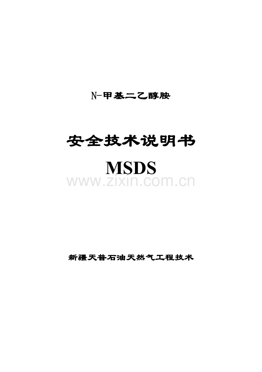 N甲基二乙醇胺安全关键技术说明指导书.doc_第1页