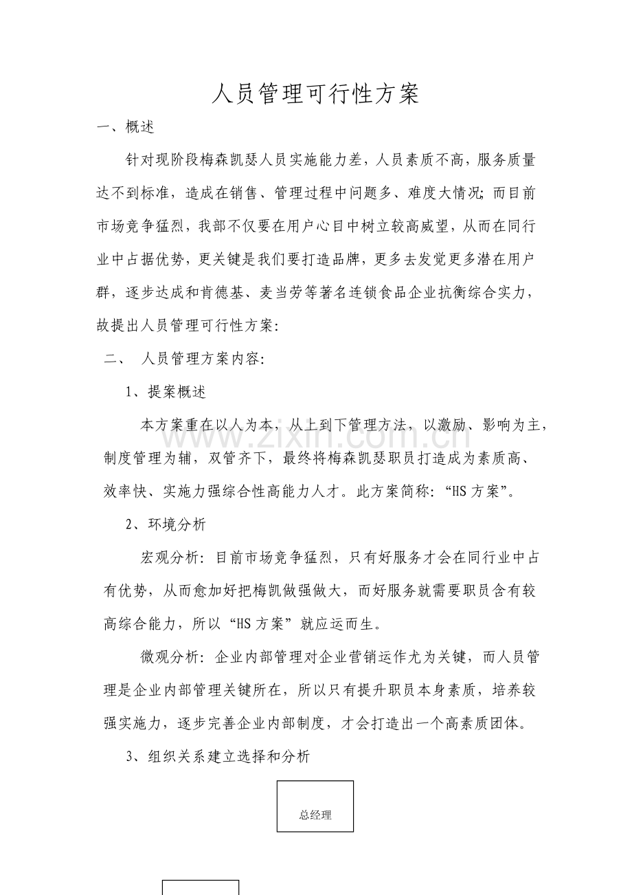 可行性人员管理专业方案.doc_第1页