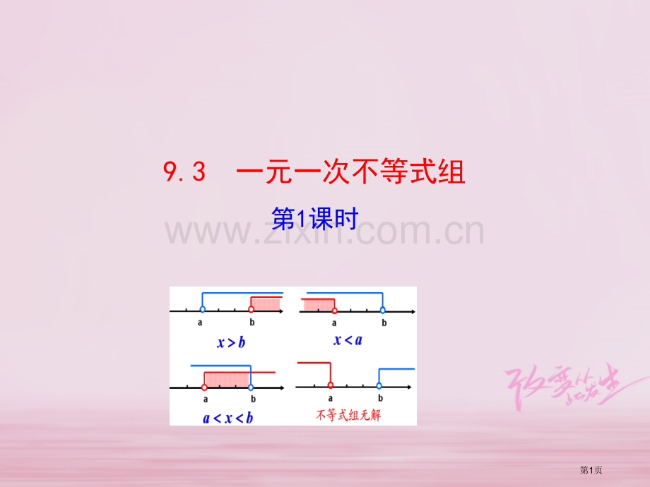 七年级数学下册第九章不等式与不等式组9.3一元一次不等式组第一课时市公开课一等奖百校联赛特等奖大赛微.pptx_第1页