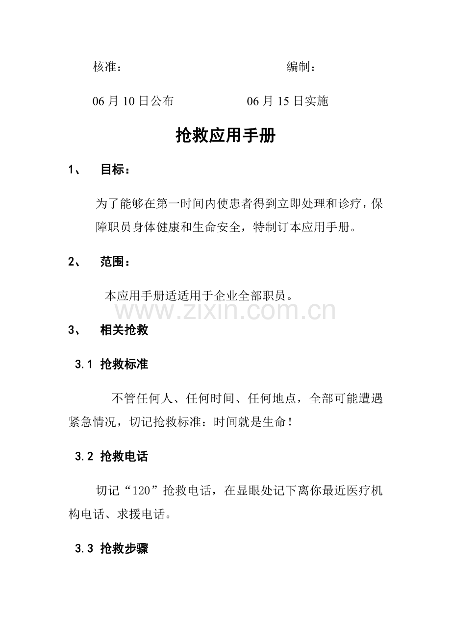 分公司急救应用手册模板.doc_第2页