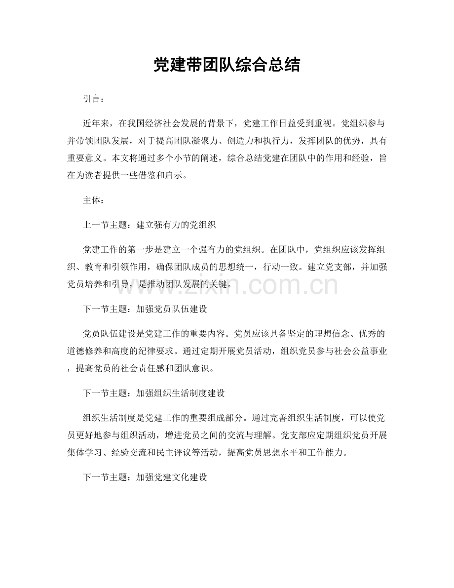 党建带团队综合总结.docx_第1页