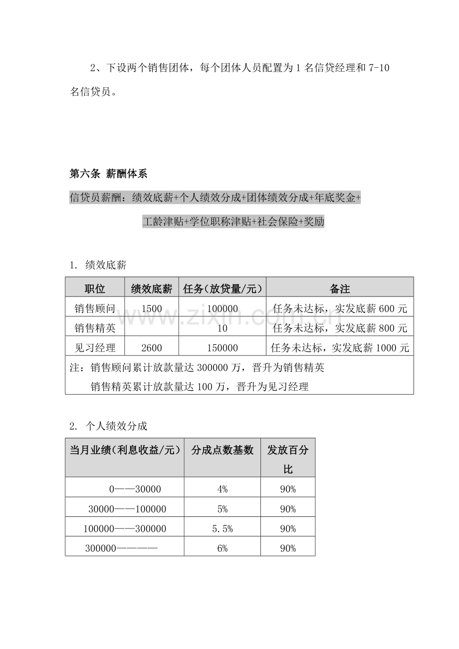 信贷业务员薪酬管理核心制度纳云.docx_第2页