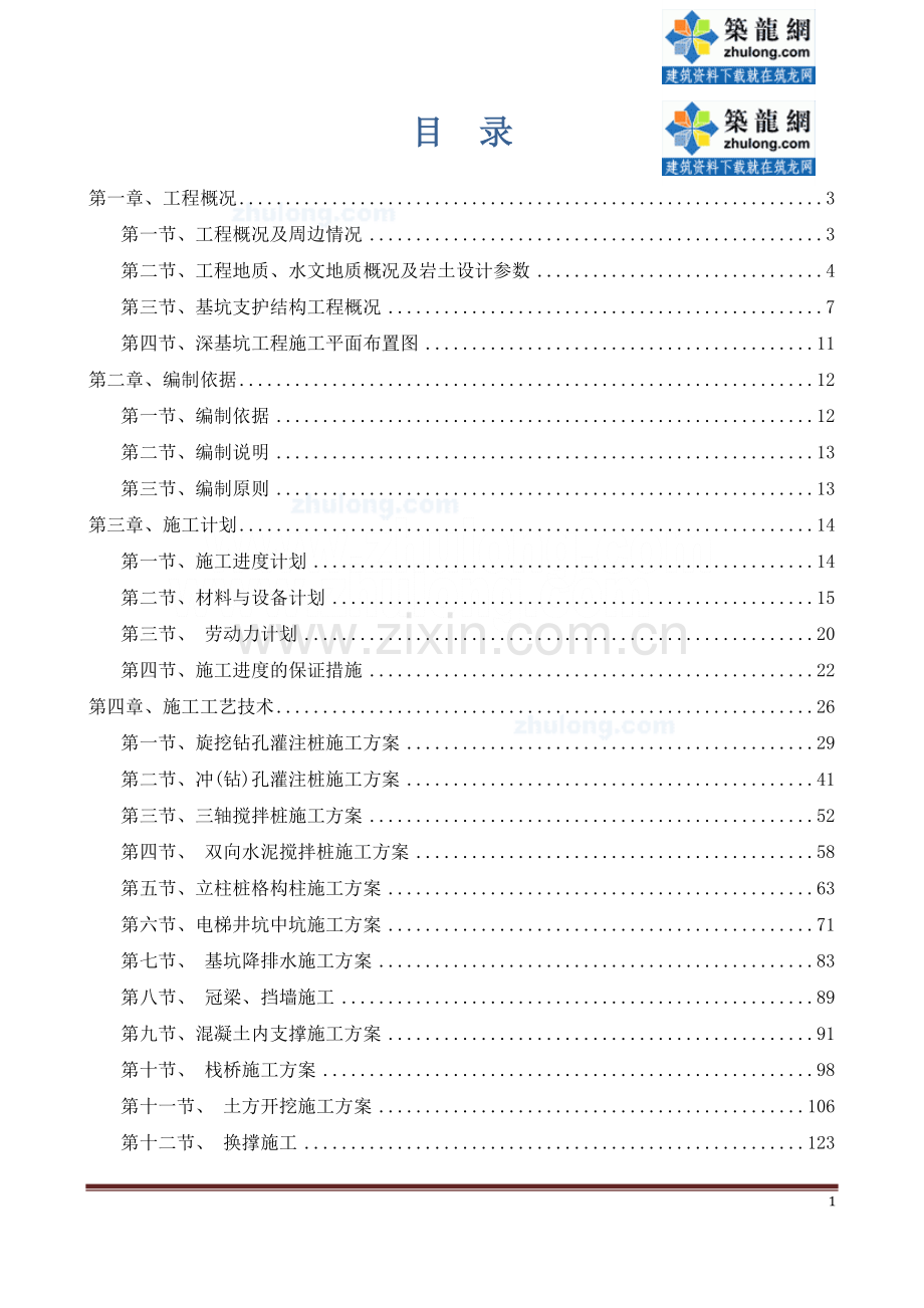 层高公寓深基坑土方开挖施工方案-学位论文.doc_第1页