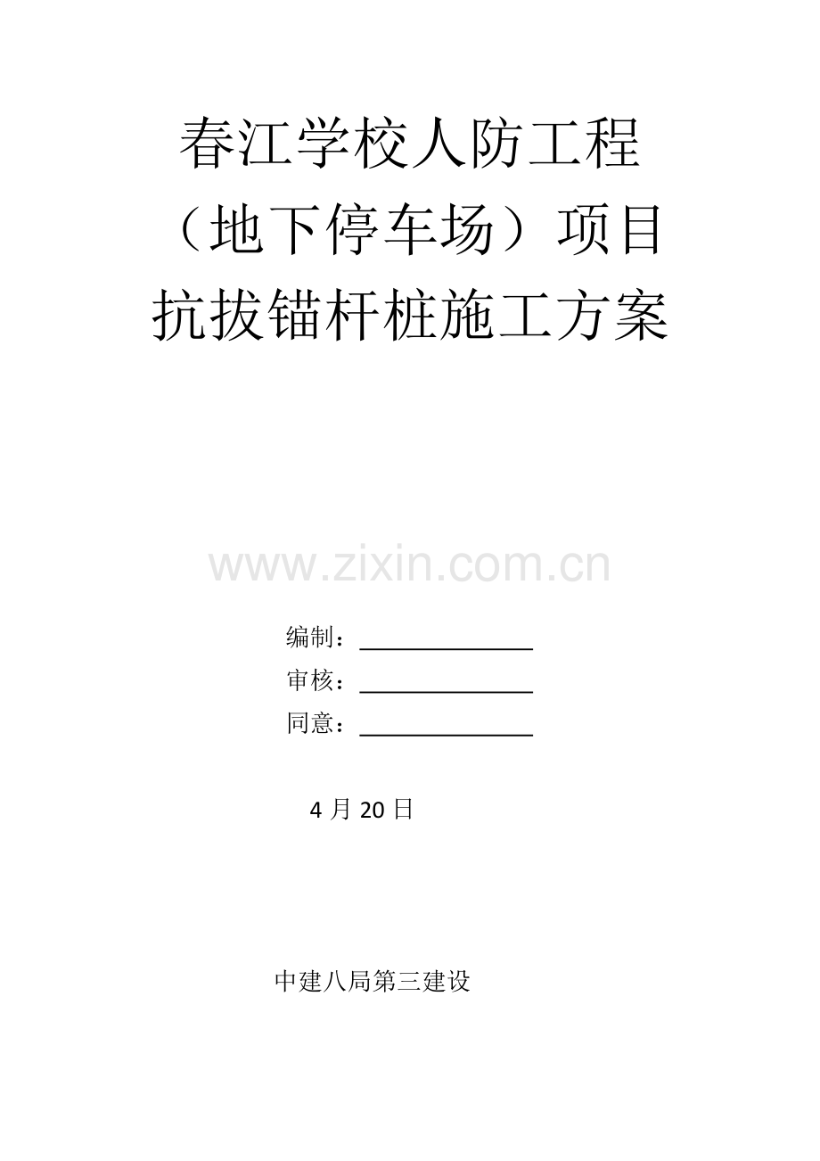 抗拔锚桩综合项目施工专项方案.docx_第1页