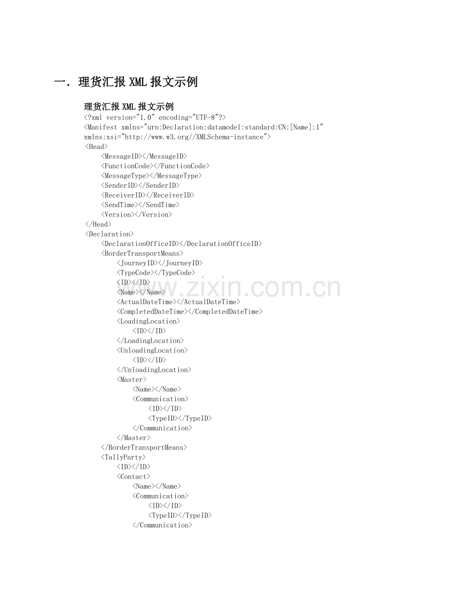 南京海关物流信息化综合管理系统空运部分理货报告报文结构定义和填制综合规范.doc_第2页