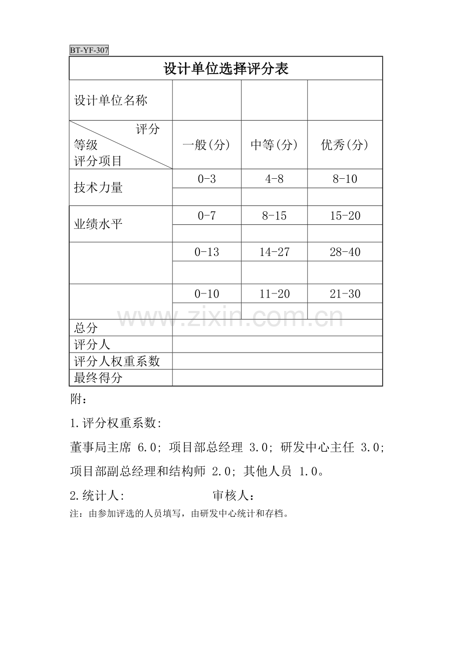 (BTYF)设计单位评选表.doc_第1页