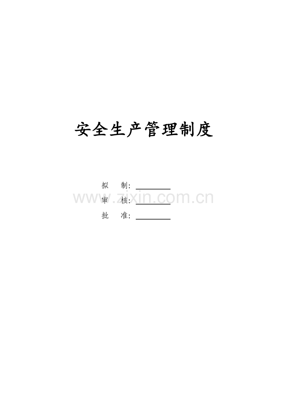 安全生产责任制及管理新版制度.docx_第1页