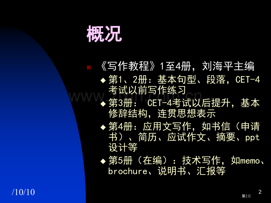 写作能力培养与大学英语教学市公开课一等奖百校联赛特等奖课件.pptx_第2页