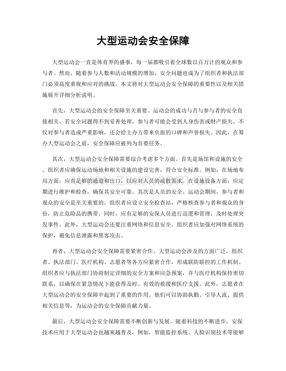 大型运动会安全保障.docx_第1页