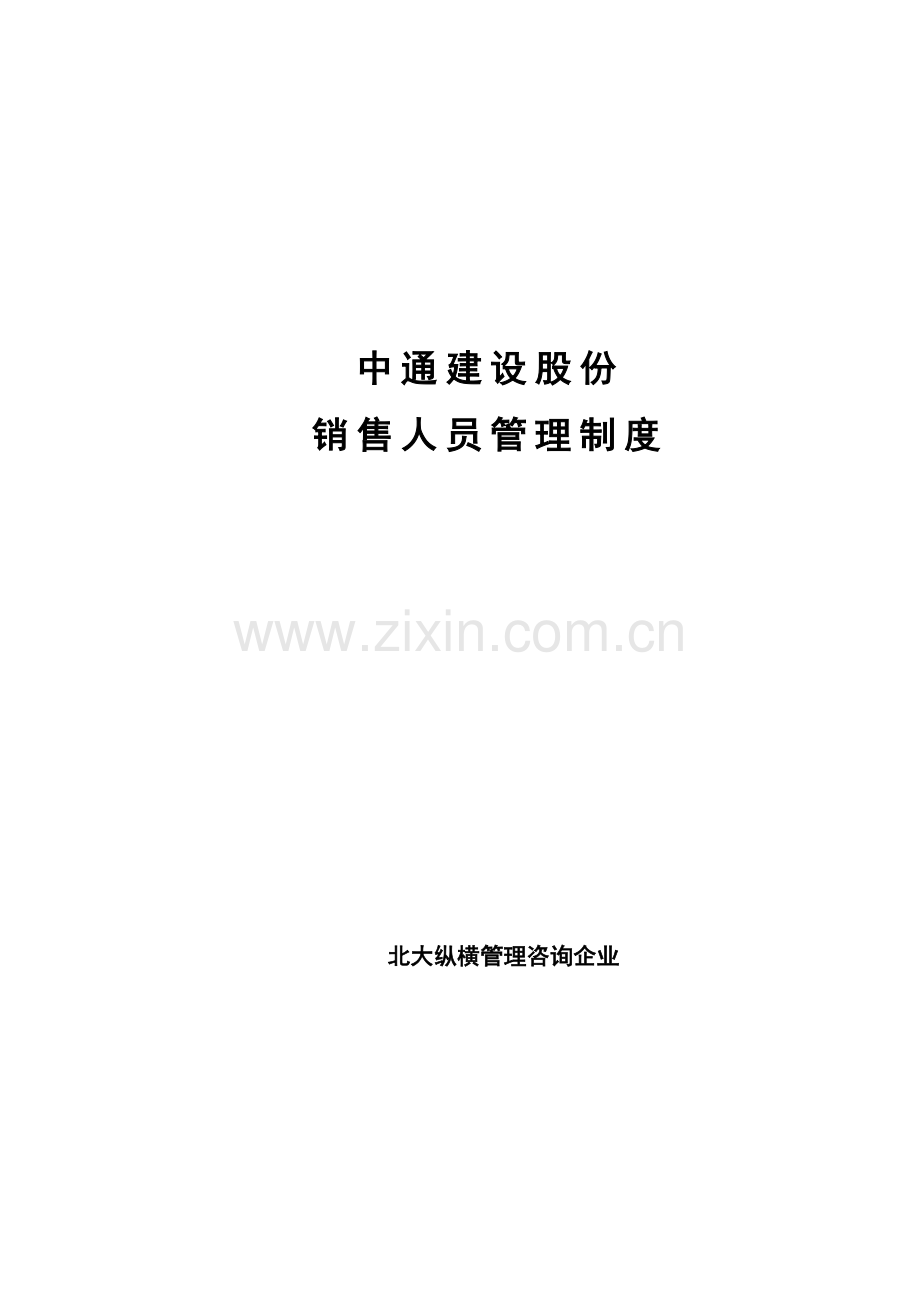 建设股份有限公司销售人员管理新规制度.doc_第1页