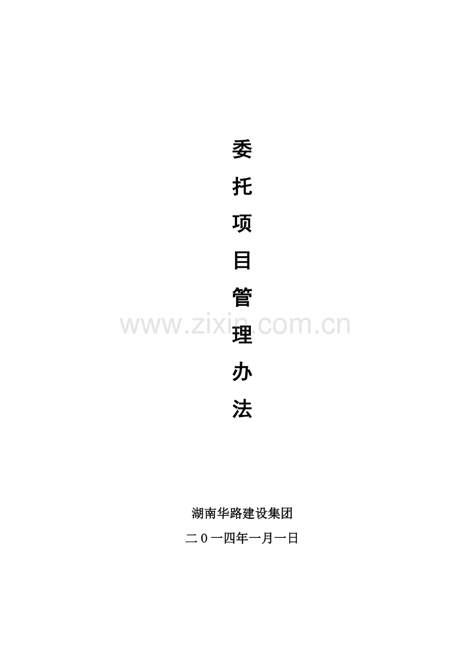建设集团有限公司委托项目管理办法模板.doc_第1页