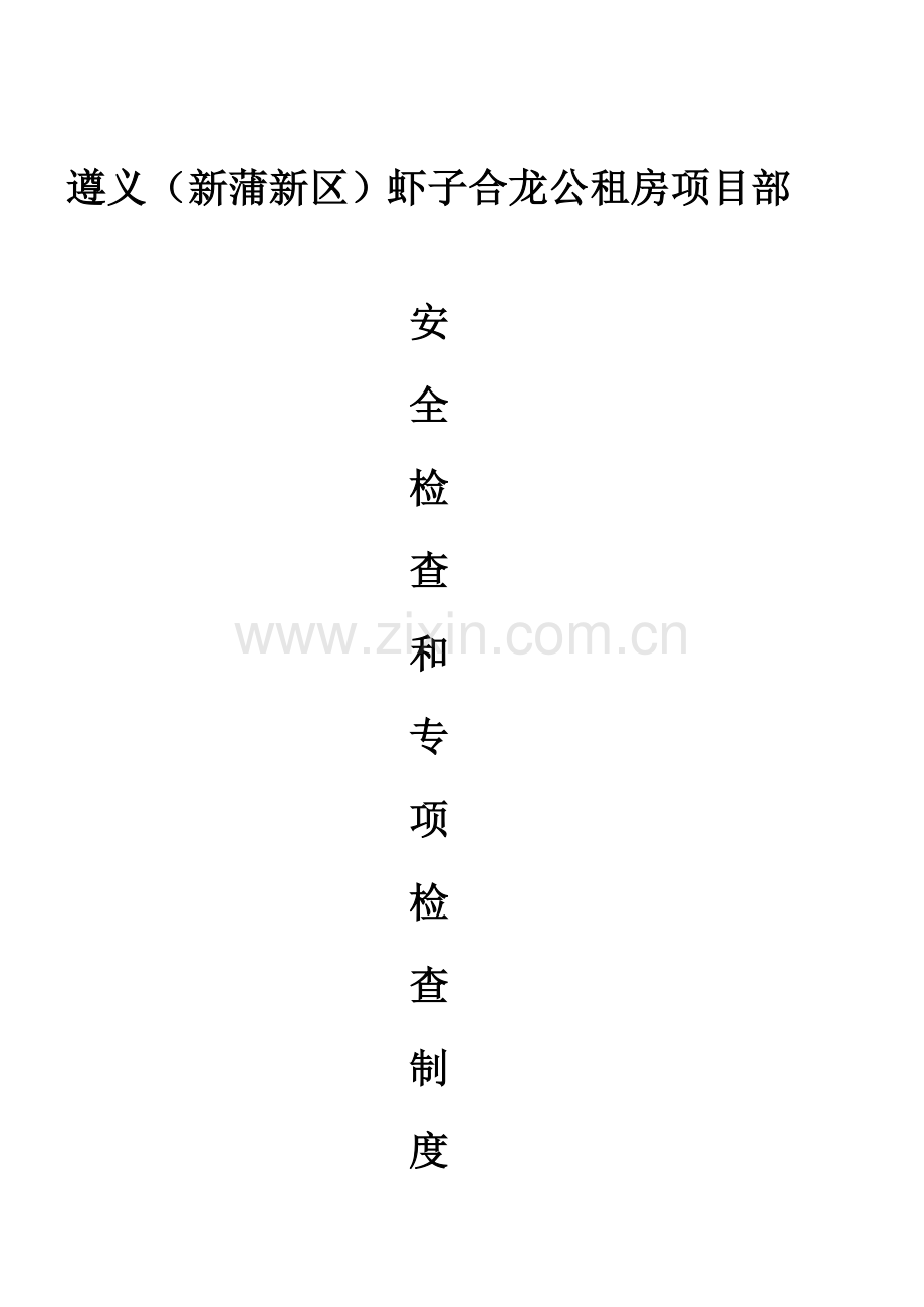 安全检查和专项检查新规制度.doc_第1页