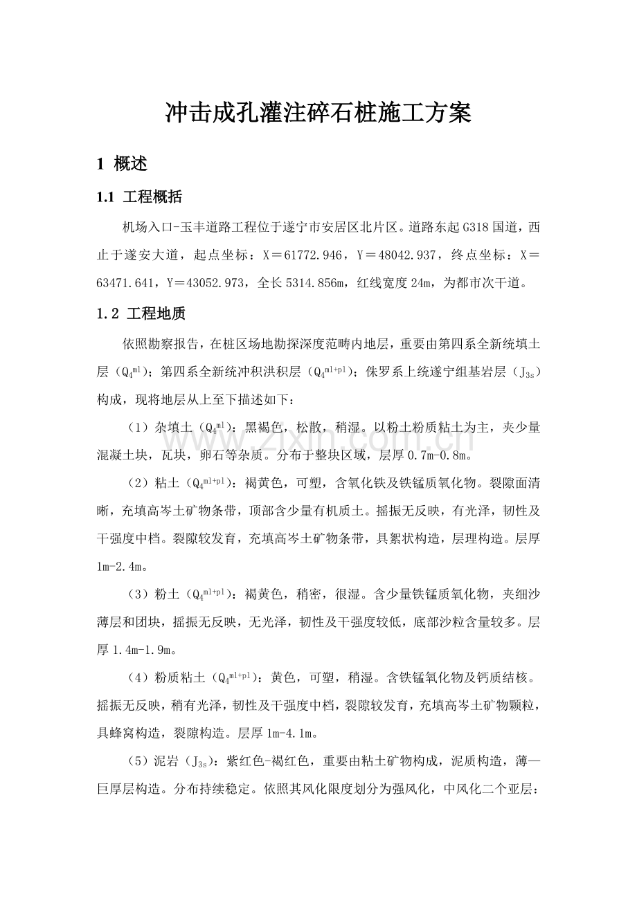 冲击成孔灌注碎石桩综合项目施工专项方案.doc_第1页