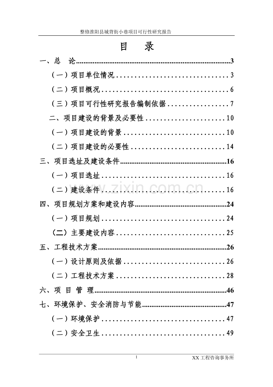 整修淮阳县城背街小巷项目可行性研究报告.doc_第2页