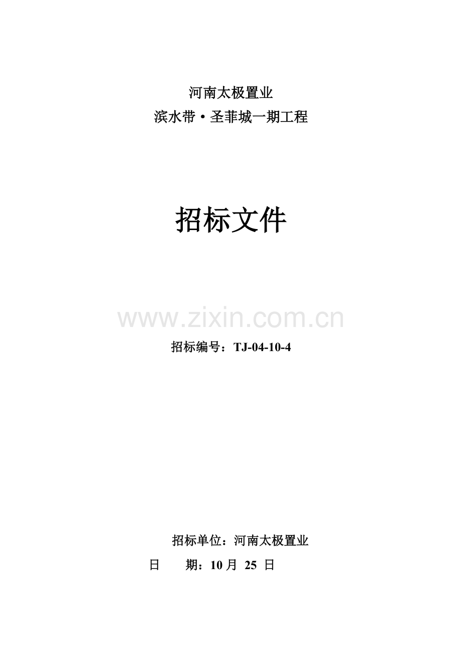 公司工程招标文件讲解模板.doc_第1页