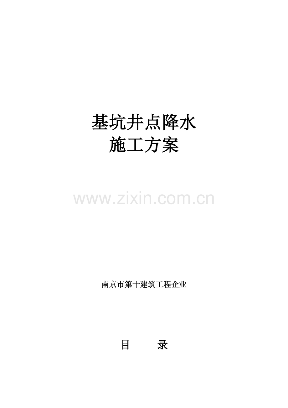 基坑井点降水综合标准施工专业方案.doc_第1页
