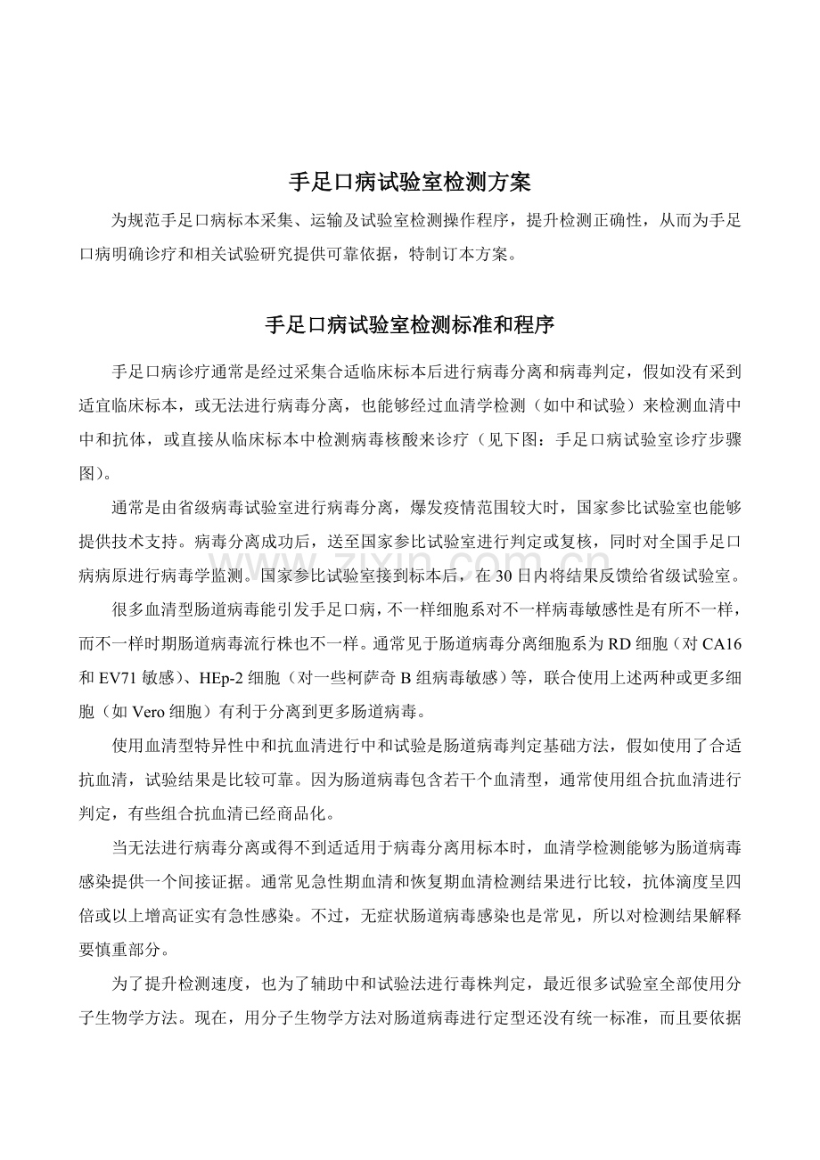 手足口病实验室检测专项方案.doc_第1页