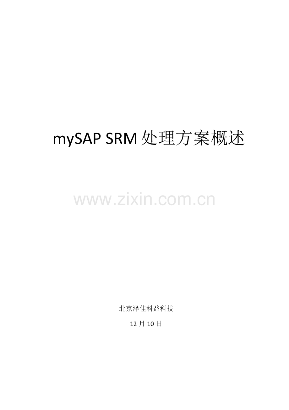 SAPSRM专项方案简介.docx_第1页