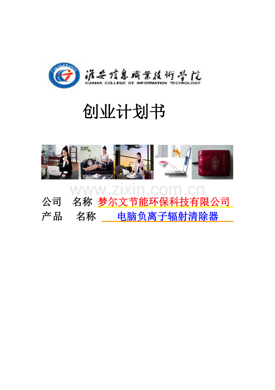 学位论文—节能环保科技公司电脑负离子辐射清除器创业谋划书.doc_第1页