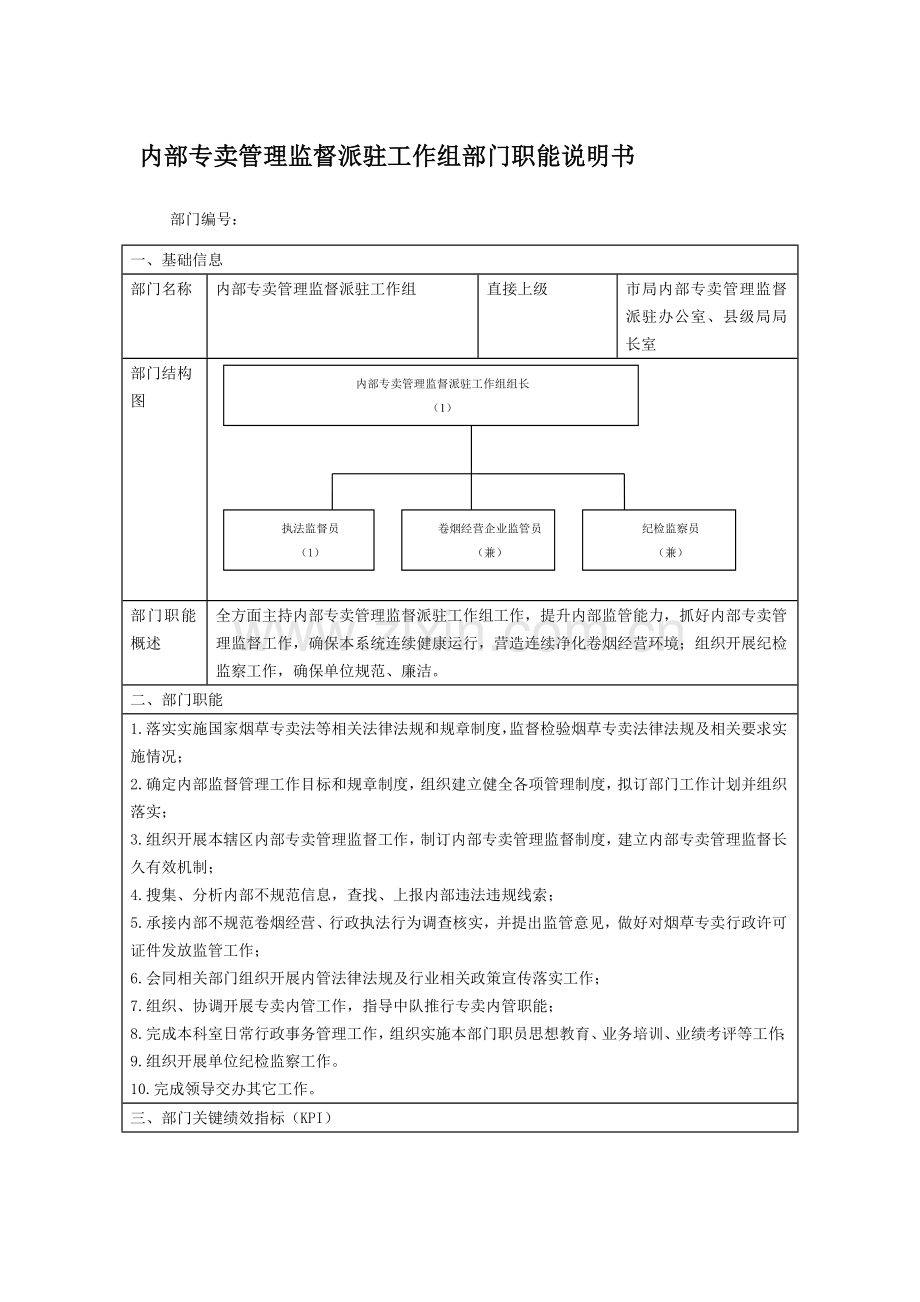 内管组企管科职能新版说明书.doc_第1页