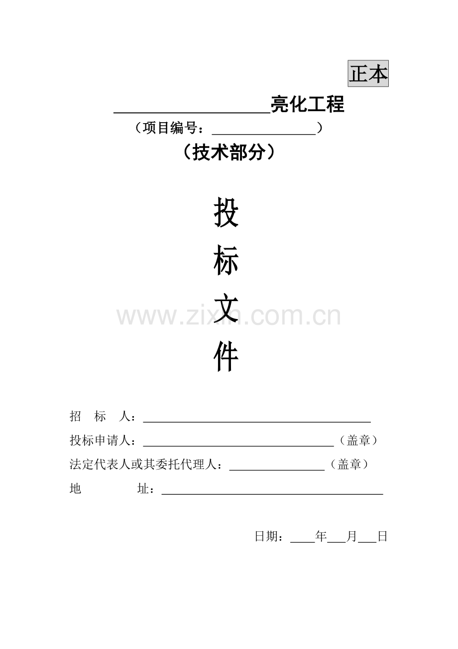 亮化工程投标文件模板.doc_第1页